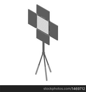 Photo studio spotlight icon. Isometric of photo studio spotlight vector icon for web design isolated on white background. Photo studio spotlight icon, isometric style