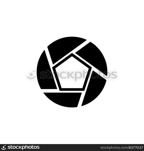 Photo vector icon and photograph symbol illustration. Camera film picture technology and web image sign. Photographer frame lens and flat equipment simple element. Device capture black and isolated