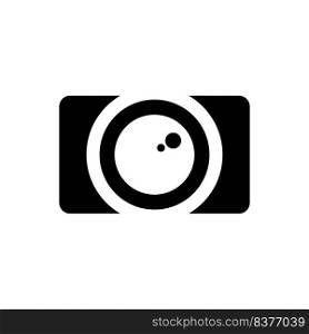 Photo vector icon and photograph symbol illustration. Camera film picture technology and web image sign. Photographer frame lens and flat equipment simple element. Device capture black and isolated