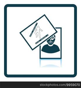 Photograph Evidence Icon. Square Shadow Reflection Design. Vector Illustration.