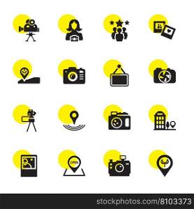 Photograph icons Royalty Free Vector Image