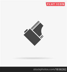 Photographic Film flat vector icon. Hand drawn style design illustrations.. Photographic Film flat vector icon
