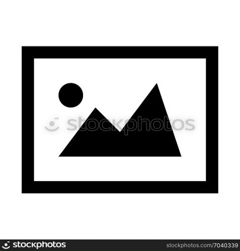 Photographic image template, icon on isolated background