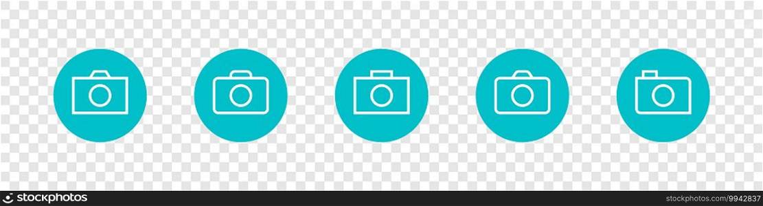 Photographing allowed. Photo camera icons. Trendy symbol for website design, web button, mobile app. Vector illustration