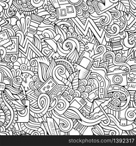 Photography abstract doodles cartoon funny seamless pattern