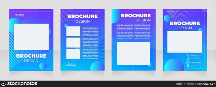 Photography and imaging event blank brochure layout design. Vertical poster template set with empty copy space for text. Premade corporate reports collection. Editable flyer paper pages. Photography and imaging event blank brochure layout design