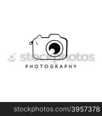 photography camera theme. photography single lens camera theme vector art illustration