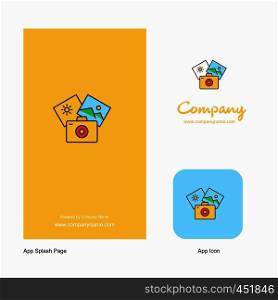 Photography Company Logo App Icon and Splash Page Design. Creative Business App Design Elements