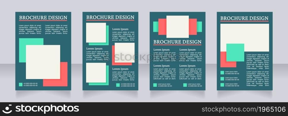 Photography course promotion blank brochure layout design. Vertical poster template set with empty copy space for text. Premade corporate reports collection. Editable flyer paper pages. Photography course promotion blank brochure layout design