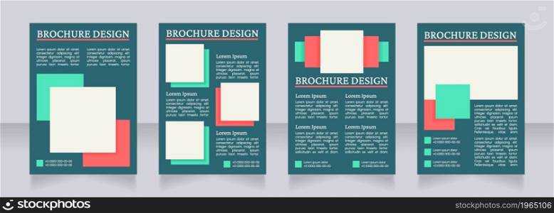 Photography course promotion blank brochure layout design. Vertical poster template set with empty copy space for text. Premade corporate reports collection. Editable flyer paper pages. Photography course promotion blank brochure layout design