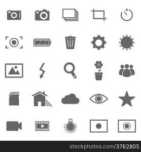 Photography icons on white background, stock vector