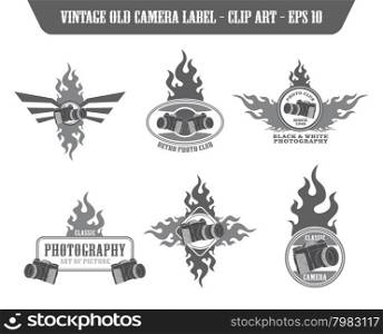 photography label sticker vector graphic art design illustration. photography label sticker