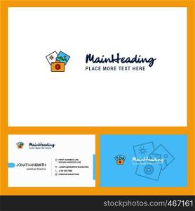 Photography Logo design with Tagline & Front and Back Busienss Card Template. Vector Creative Design