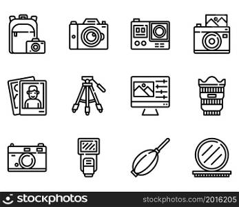 Photography outline icon and symbol for website, application