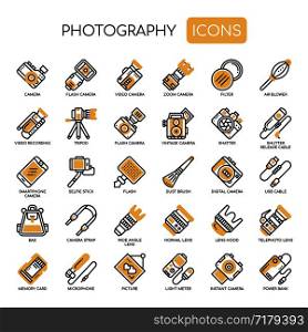 Photography , Thin Line and Pixel Perfect Icons