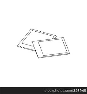 Photos icon in isometric 3d style on a white background. Photos icon, isometric 3d style