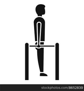 Physical therapist bars icon simple vector. Clinic patient. Medical sport. Physical therapist bars icon simple vector. Clinic patient