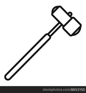 Physical therapist hammer icon outline vector. Doctor tool. Clinic patient. Physical therapist hammer icon outline vector. Doctor tool