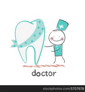 physician and patient tooth