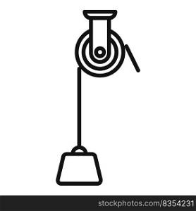Physics effort weight icon outline vector. Work challenge. Success leader. Physics effort weight icon outline vector. Work challenge