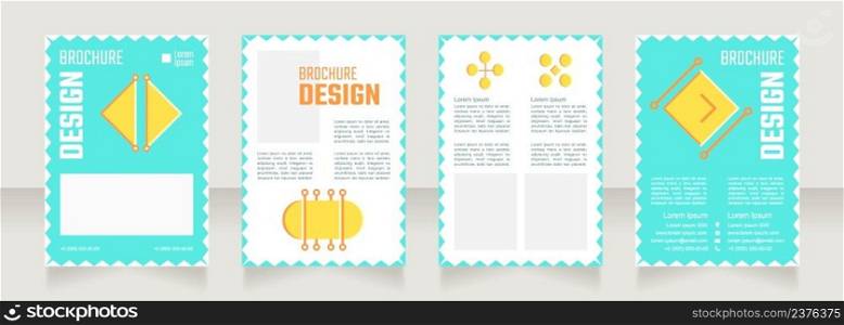Physics for kids blank brochure design. Template set with copy space for text. Premade corporate reports collection. Editable 4 paper pages. Teco Light, Semibold, Arial Regular fonts used. Physics for kids blank brochure design