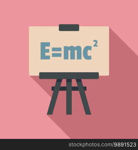 Physics formula icon. Flat illustration of physics formula vector icon for web design. Physics formula icon, flat style