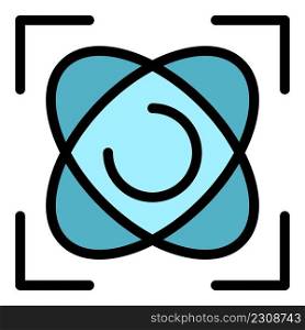 Physics gyroscope icon. Outline physics gyroscope vector icon color flat isolated. Physics gyroscope icon color outline vector