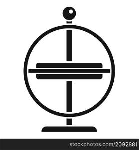 Physics gyroscope icon simple vector. Momentum accelerometer. Smart gravity sensor. Physics gyroscope icon simple vector. Momentum accelerometer