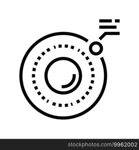 physics hydrogen line icon vector. physics hydrogen sign. isolated contour symbol black illustration. physics hydrogen line icon vector illustration