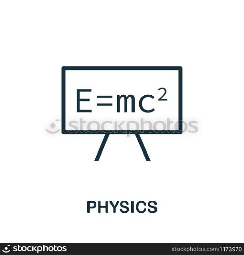 Physics icon vector illustration. Creative sign from education icons collection. Filled flat Physics icon for computer and mobile. Symbol, logo vector graphics.. Physics vector icon symbol. Creative sign from education icons collection. Filled flat Physics icon for computer and mobile