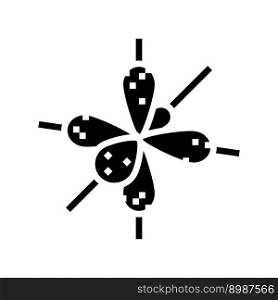 physics molecular structure glyph icon vector. physics molecular structure sign. isolated symbol illustration. physics molecular structure glyph icon vector illustration