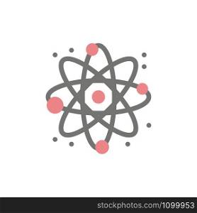 Physics, React, Science Flat Color Icon. Vector icon banner Template