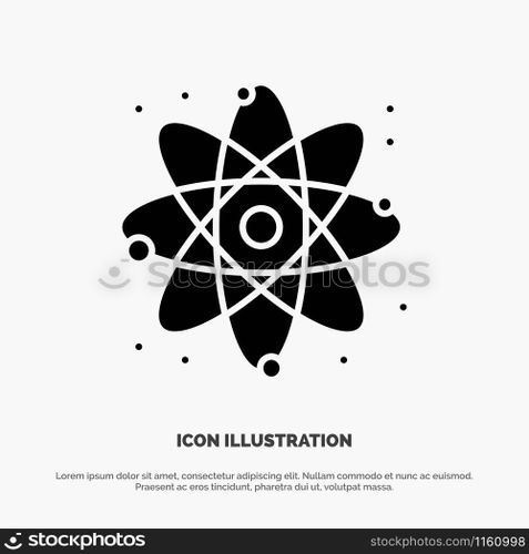 Physics, React, Science solid Glyph Icon vector