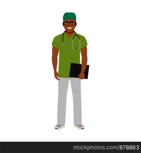 Physiotherapist medical specialist isolated vector illustration on white background. Physiotherapist medical specialist