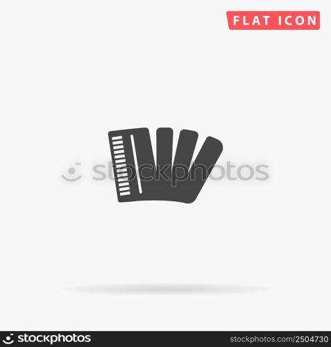 Piano Accordion flat vector icon. Glyph style sign. Simple hand drawn illustrations symbol for concept infographics, designs projects, UI and UX, website or mobile application.. Piano Accordion flat vector icon