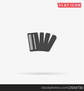 Piano Accordion flat vector icon. Glyph style sign. Simple hand drawn illustrations symbol for concept infographics, designs projects, UI and UX, website or mobile application.. Piano Accordion flat vector icon