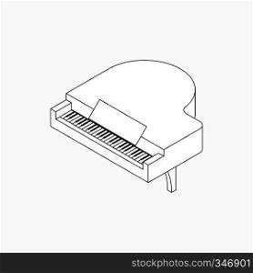 Piano icon in isometric 3d style isolated on white background. Piano icon, isometric 3d style
