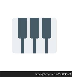piano, icon on isolated background