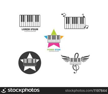 piano icon vector illustration design template