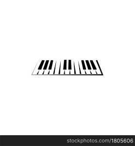 Piano icon vector illustration logo design.