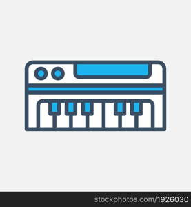 piano keys flat icon
