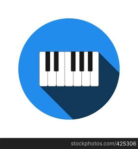 Piano keys flat icon on a white background. Piano keys flat icon