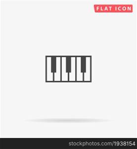 Piano Keys flat vector icon. Glyph style sign. Simple hand drawn illustrations symbol for concept infographics, designs projects, UI and UX, website or mobile application.. Piano Keys flat vector icon
