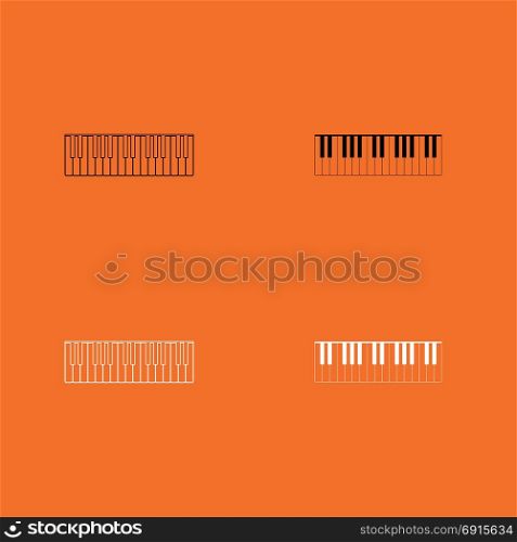 Piano keys icon .