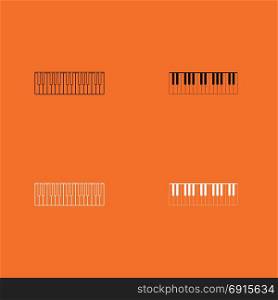 Piano keys icon .