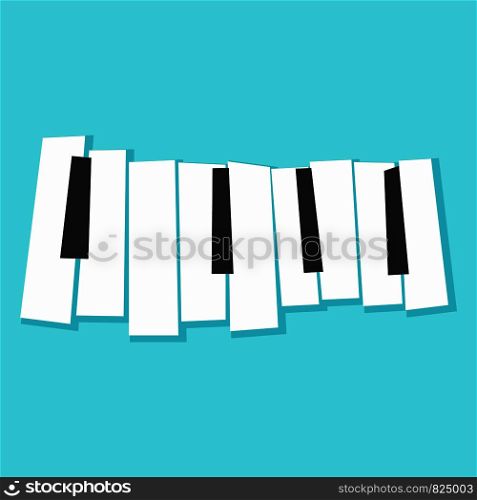 Piano keys icon. Flat illustration of piano keys vector icon for web design. Piano keys icon, flat style