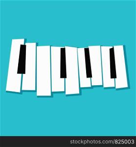 Piano keys icon. Flat illustration of piano keys vector icon for web design. Piano keys icon, flat style
