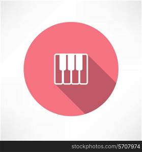 piano keys icon Flat modern style vector illustration