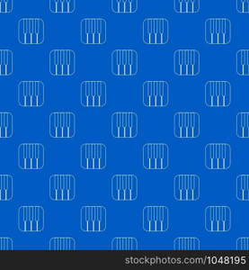 Piano keys pattern vector seamless blue repeat for any use. Piano keys pattern vector seamless blue