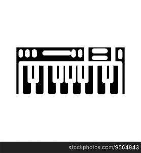 piano keys retro music glyph icon vector. piano keys retro music sign. isolated symbol illustration. piano keys retro music glyph icon vector illustration